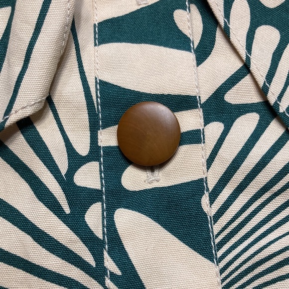 J.CREW Printed Canvas Button Tie Front Skirt - Picture 7 of 9